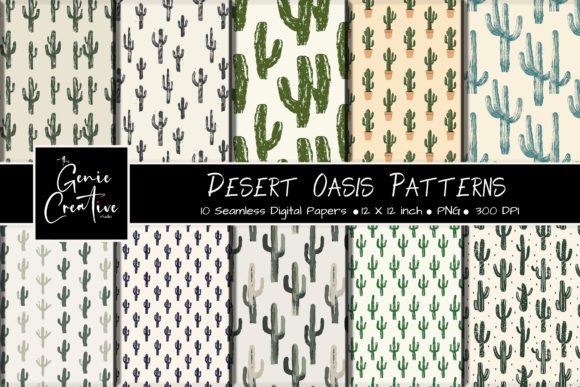 Dessert Oasis Seamless Patterns Set for Creative Projects