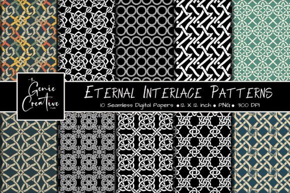 Eternal Interlace Seamless Patterns Set