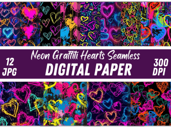 Galaxy Neon Graffiti Hearts Patterns: A Practical Review for Digital Creators