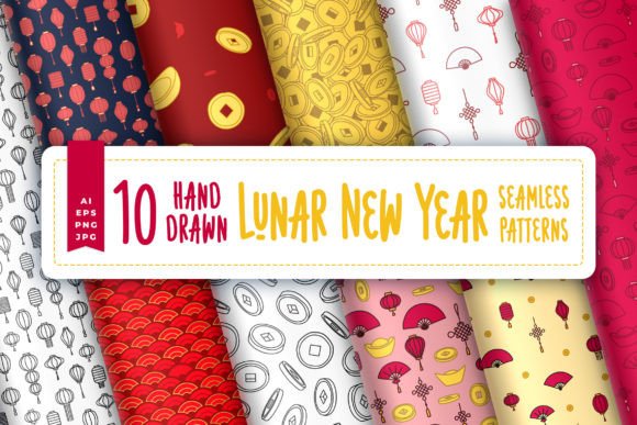 Hand Drawn Lunar New Year Patterns: Elevating Your Holiday Designs with Authentic Artistry