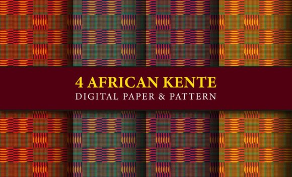 Kente Graphic Cloth Patterns Digital