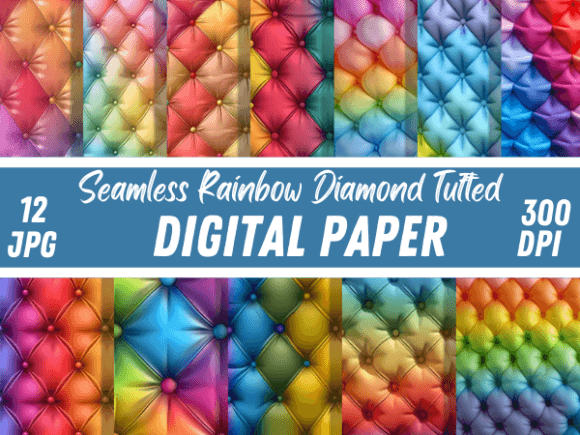 Luxury Rainbow Diamond Tufted Patterns for Modern Design