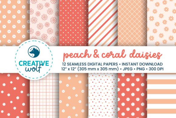 Peach Fuzz Coral Daisies Patterns: A Modern Palette for Creative Professionals