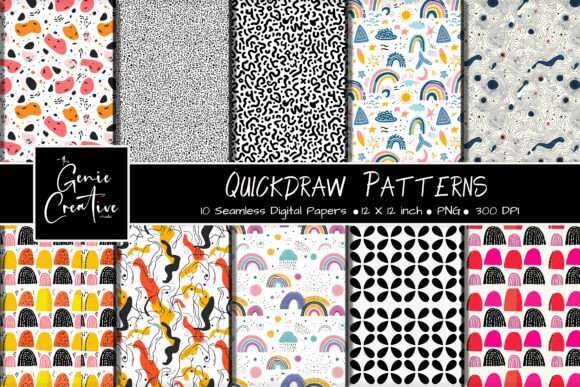 Quickdraw Seamless Patterns Set: A Comprehensive Evaluation for Creative Projects