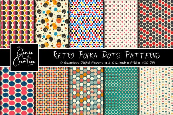 Retro Polka Dots Seamless Patterns Set: A Versatile Resource for Creative Projects