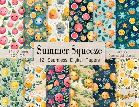 Revitalizing Creative Projects with Happy Summer Fruit Seamless Patterns
