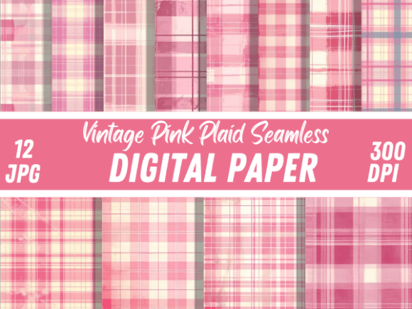 Shabby Chic Pink Plaid Paper Patterns: The Ultimate Digital Resource for Romantic and Cozy DIY Projects