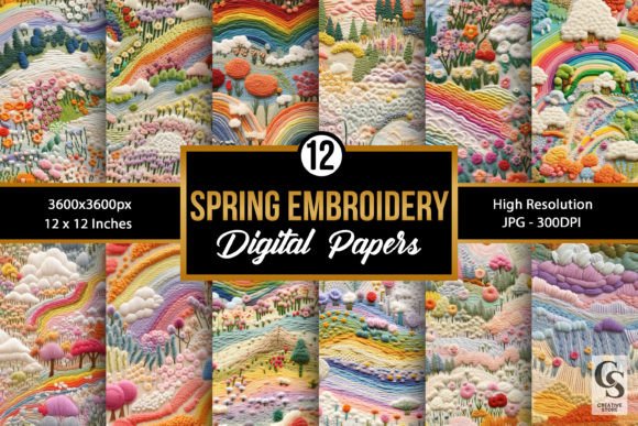 Spring Embroidery Seamless Patterns: A Strategic Asset for Creative Workflows