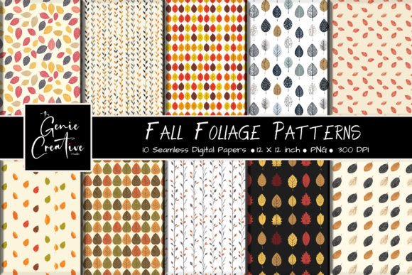 Transform Your Creative Projects with a Fall Foliage Seamless Patterns Set