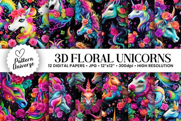 Unlock Creativity with 3D Floral Unicorn Seamless Patterns: The Ultimate Digital Asset for Modern Crafting