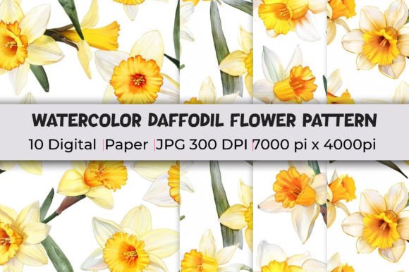 Unlocking Creativity with Daffodil Flower Patterns Watercolor
