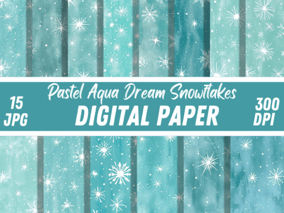 Unlocking the Magic of Pastel Aqua Dream Snowflakes: The Ultimate Digital Paper Collection for Winter Creativity